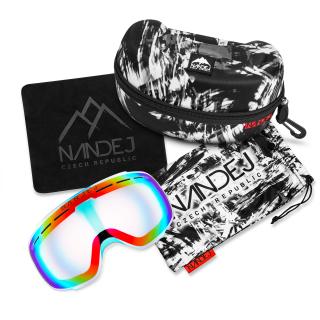 Lyžařské brýle NANDEJ MNG Brown/ Red Brýle + pouzdro + náhradní sklo čiré