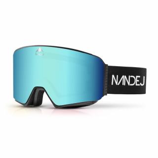 Lyžařské brýle NANDEJ MOUNT NEW - Black/ ice blue Brýle + pevné ochranné pouzdro