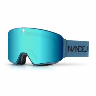 Lyžařské brýle NANDEJ MOUNT NEW - Blue/blue Brýle + pevné ochranné pouzdro