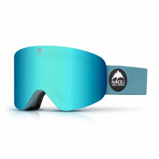 Lyžařské brýle NANDEJ VISTA Pastel - Blue, modré, modrý zorník S3 Brýle + pevné ochranné pouzdro