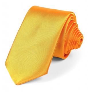 Kravata PESh 6 cm satén žlutá Barevná varianta: žlutá 39