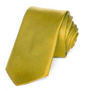 Kravata PESh 6 cm satén žlutá Barevná varianta: žlutá 41
