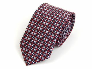 Kravata PESh 7 cm kolečko modrá/červená