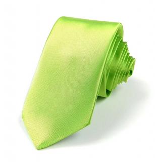 Kravata PESh  8 cm satén zelená Barevná varianta: jarní zelená 38