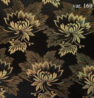 Ondri 160 krojový brokát MALÝ KVĚT černá Barva: černá/barevný rexor 169