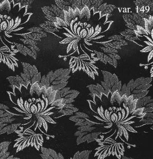Ondri 160 krojový brokát MALÝ KVĚT černá Barva: černá/stříbrný rexor 149