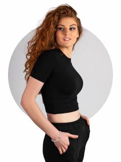 Crop Top Black Velikost: M