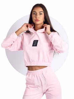 Mikina Comfy Crop Pink Blush Velikost: L