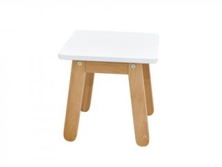 Dětská dřevěná stolička barva: sněhově bílá
