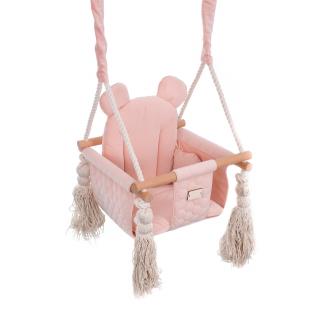 Dětská houpačka Velvet Swing s opěrátkem barva: růžová