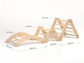 Dětská polohovací prolézačka barva: natur, varianta: set velký