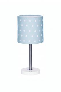 Dětská stolní lampička - Modrá s puntíky