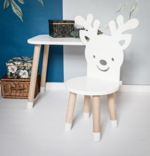 Dětská židlička Jelen barva: Bílá