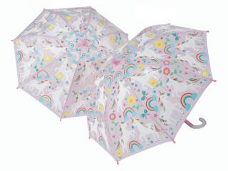 Dětský deštník měnící barvu - Jednorožci