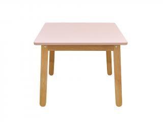 Dětský dřevěný stoleček barva: pastelově růžová