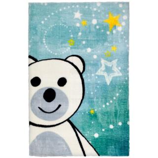 Dětský koberec - Bílý medvěd s hvězdami rozměr: 90x130