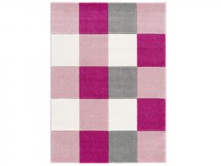 Dětský koberec - Šachovnice barva: růžová, Velikost: 160 x 230