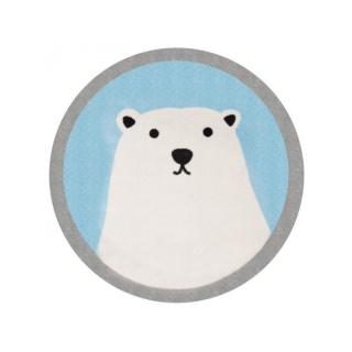 Dětský kulatý koberec - Lední medvěd