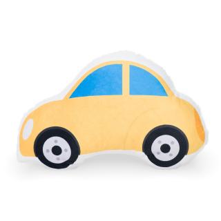Dětský plyšový polštářek - Žluté auto