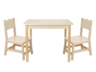 Dětský stolek a židle (set) - natur