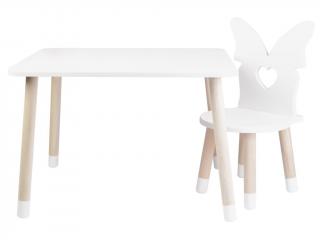 Dětský stůl a židle Motýlek, stůl + 2 židle - BAZAR