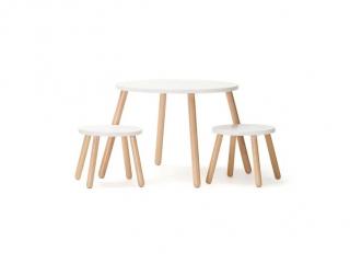 Dětský stůl a židle (stoličky) - bílý set