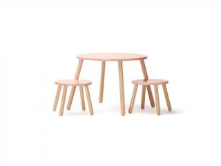 Dětský stůl a židle (stoličky) - meruňkový set
