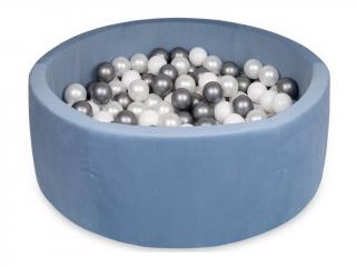 Dětský suchý bazének 90x30 s míčky 200 ks premium kvalita barva: Modrá