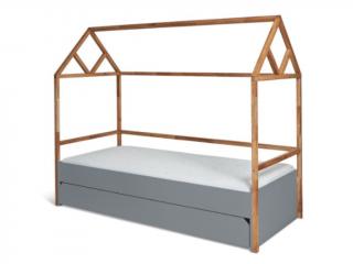 Domečková postel s šuplíkem Lotta barva: šedá