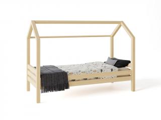 Domečková postel s šuplíkem premium rozměr lůžka: 80 x 160 cm, šuplík, nožičky: s nožičkami, bez šuplíku, Zábrany: Zadní