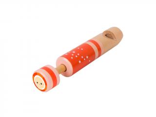 Dřevěná píšťalka pro děti - vesmír barva: červená