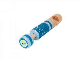 Dřevěná píšťalka pro děti - vesmír barva: Modrá