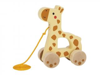 Dřevěná tahací hračka - žirafa