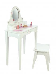 Dřevěný kosmetický stoleček bílý