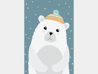Elisdesign lední medvídek na plakátě rozměr: 20 x 30 cm