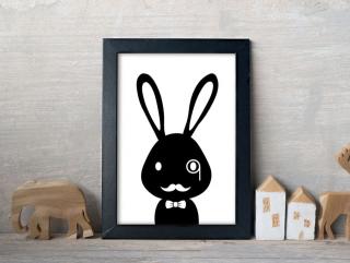 Elisdesign sherlock králík na plakátě rozměr: 30 x 40 cm