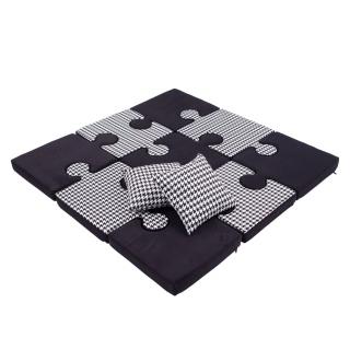 Hrací podložka puzzle varianta: černo-bílá
