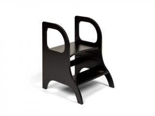 Malá rostoucí učící věž 2v1 - schůdky + židle barva: černá