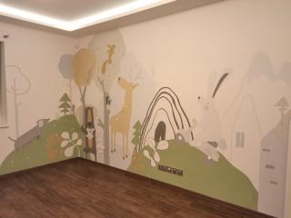 Malba na zeď - Lesní zvířátka