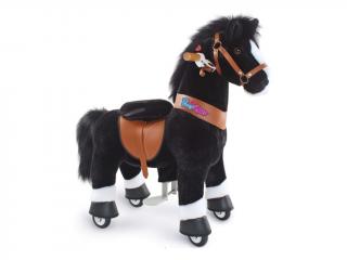 Mechanický jezdící kůň (na kolečkách) pro děti - černý varianta: Velikost 3