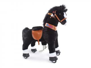 Mechanický jezdící kůň (na kolečkách) pro děti - černý varianta: Velikost 4