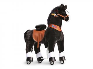 Mechanický jezdící kůň (na kolečkách) pro děti - černý varianta: Velikost 5