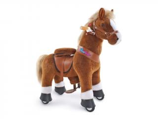 Mechanický jezdící kůň (na kolečkách) pro děti - hnědý varianta: Velikost 3