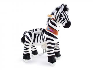 Mechanický jezdící kůň (na kolečkách) pro děti - zebra varianta: Velikost 3