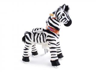 Mechanický jezdící kůň (na kolečkách) pro děti - zebra varianta: Velikost 4