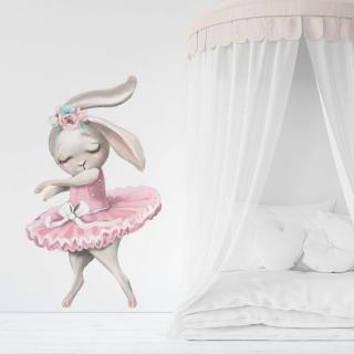 Nálepka na stěnu - Baletka králíček rozměr: L