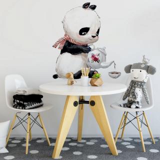 Nálepka na stěnu - Panda s konvičkou