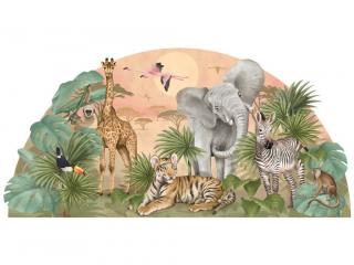 Nálepka na zeď - safari - Toulání divočinou
