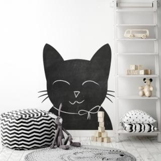 Nálepka na zeď - tabule - kočka