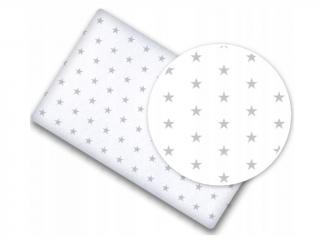 Napínací prostěradlo do postýlky i postele Malé šedé hvězdičky rozměr: 60 x 120 cm